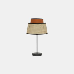 candeeiro de mesa de metal cor preta série jia 20cm