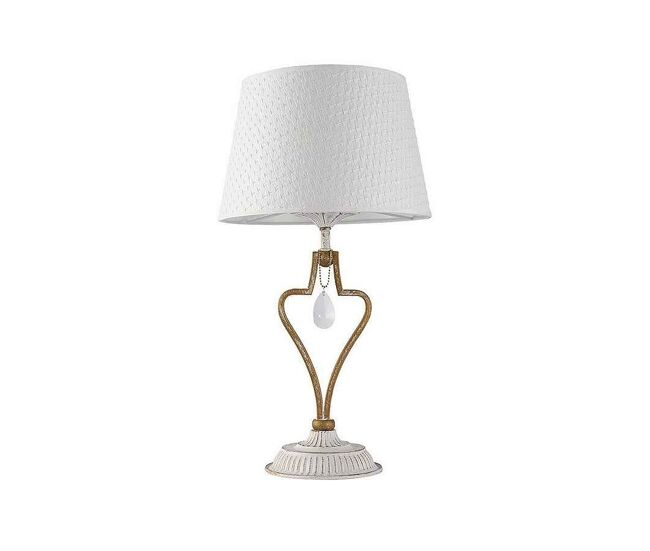 Lampara sobremesa metal color blanco serie crasas 27cm