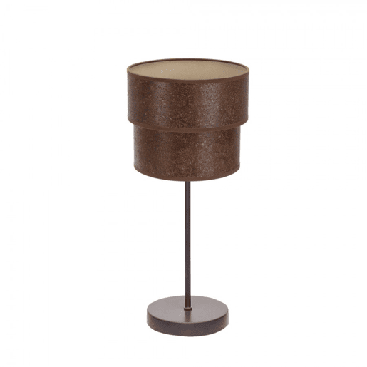 candeeiro de mesa em metal castanho série smile 18cm