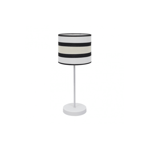 candeeiro de mesa metálico cor branca série karla 17cm