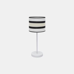 candeeiro de mesa metálico cor branca série karla 17cm