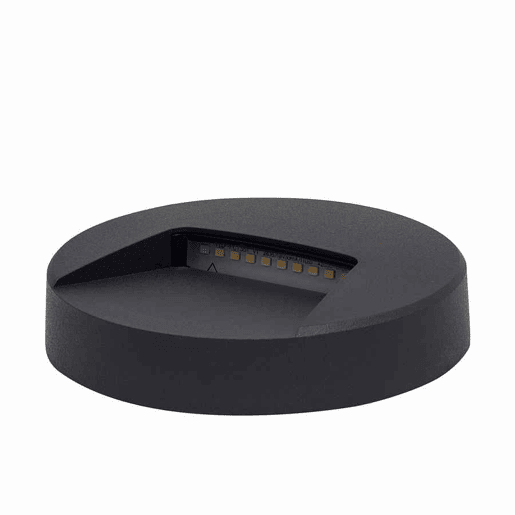 candeeiro de parede para exterior em metal cinzento série levira 12cm