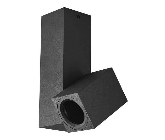 Foco aluminio color negro serie nerja 12.4cm