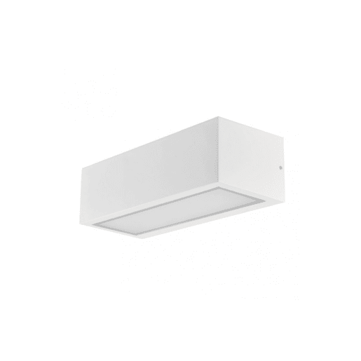 candeeiro de parede exterior em alumínio branco da série conga 26cm
