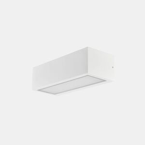 candeeiro de parede exterior em alumínio branco da série conga 26cm