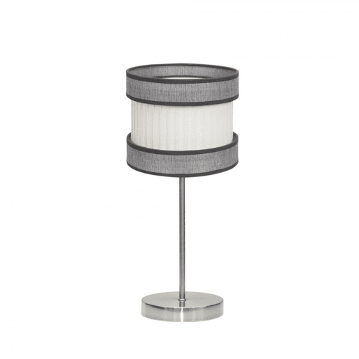 candeeiro de mesa em metal niquelado serie home 18cm