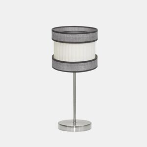 candeeiro de mesa em metal niquelado serie home 18cm