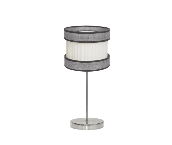 Lampara sobremesa metal color niquel serie home 18cm