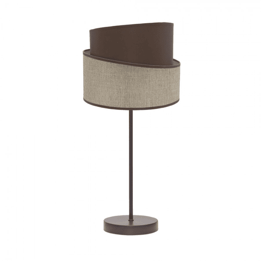 candeeiro de mesa em metal cor castanha série hara 18cm