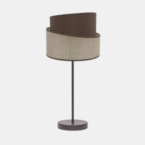 candeeiro de mesa em metal cor castanha série hara 18cm