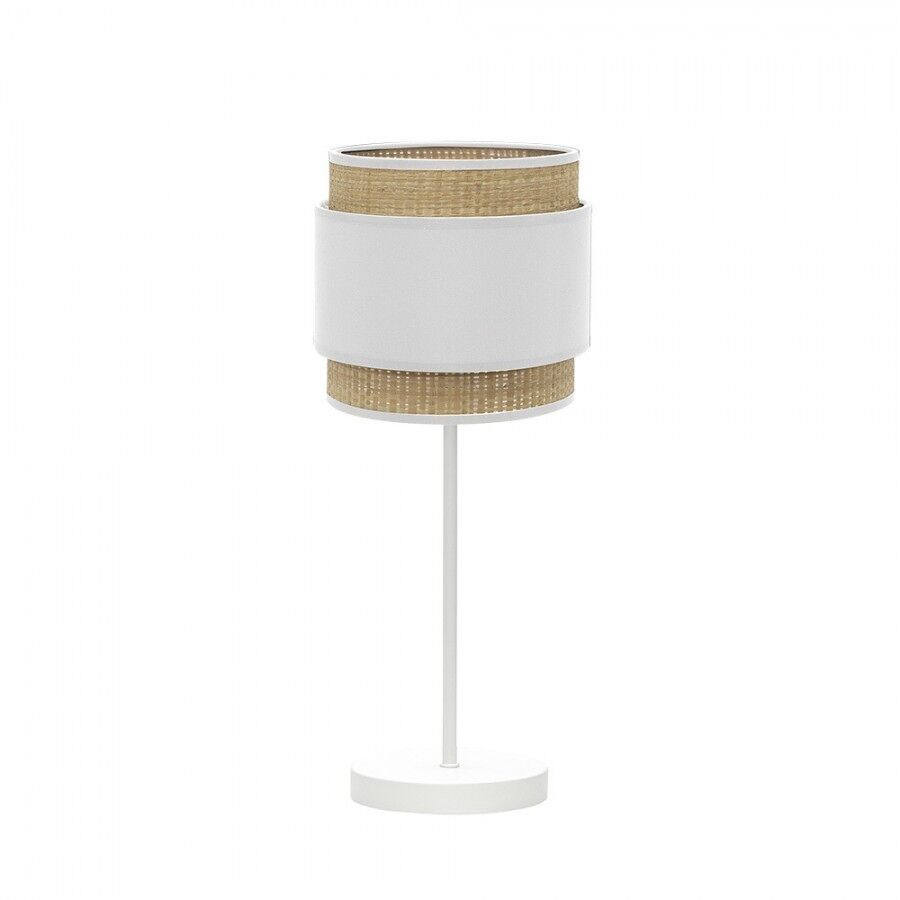 Lampara sobremesa metal color blanco serie kandy 18cm