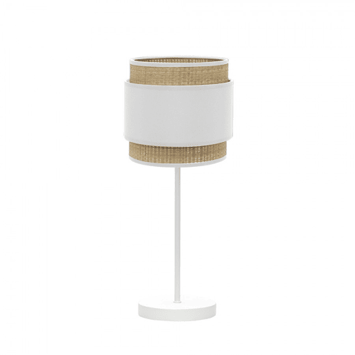 candeeiro de mesa metálico cor branca série kandy 18cm