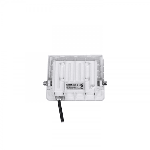 Projector de exterior em alumínio branco da série tumut com 12,7 cm