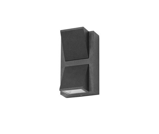 Aplique de exterior aluminio color negro serie loyd double 7.9cm