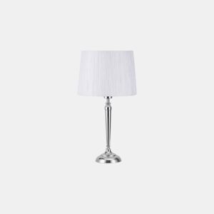 candeeiro de mesa em metal cromado série ãlamo 30cm