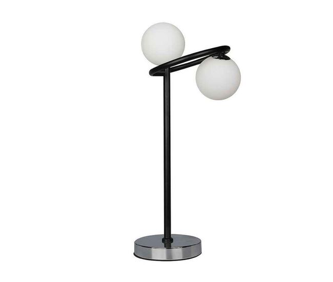 Lampara sobremesa metal color negro serie la habana 21cm