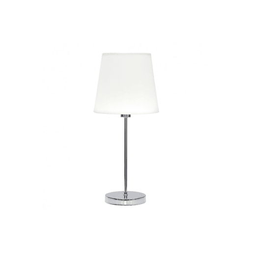 candeeiro de mesa em metal cromado série maldãvas 20cm