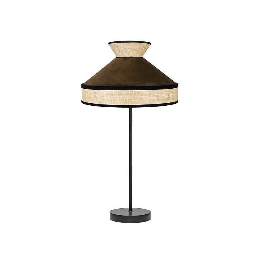 Lampara sobremesa metal color marron serie fabrizio 30cm