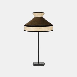 candeeiro de mesa metálico cor castanha série fabrizio 30cm