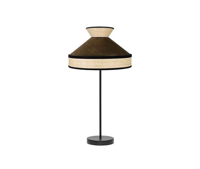 Lampara sobremesa metal color marron serie fabrizio 30cm