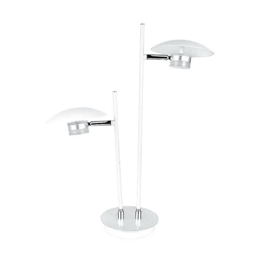 candeeiro de mesa metálico cor branca série cape town 32cm