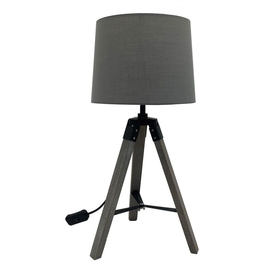Lampara sobremesa metal color gris serie julen 24cm