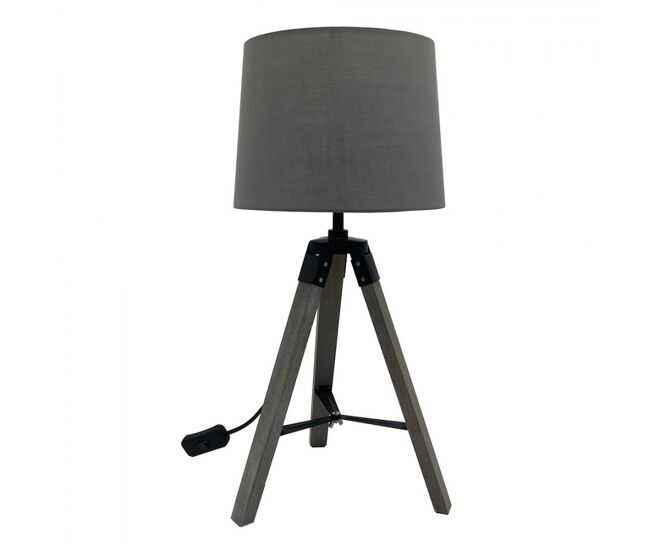 Lampara sobremesa metal color gris serie julen 24cm