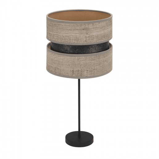 candeeiro de mesa de metal cor preta série colet 30cm