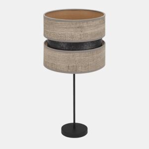 candeeiro de mesa de metal cor preta série colet 30cm