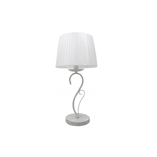 candeeiro de mesa metálico série cor branca amsterdão 25cm