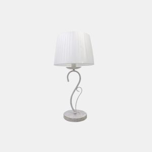 candeeiro de mesa metálico série cor branca amsterdão 25cm