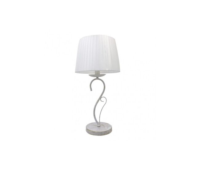 Lampara sobremesa metal color blanco serie amsterdam 25cm