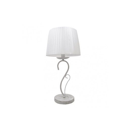 candeeiro de mesa metálico série cor branca amsterdão 25cm