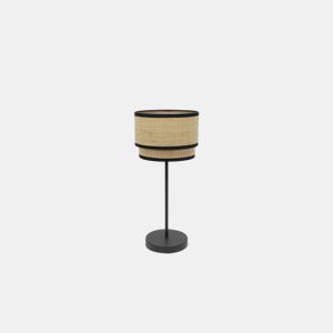 candeeiro de mesa metal cor preta série roque 18cm