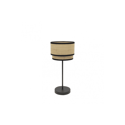 candeeiro de mesa metal cor preta série roque 18cm
