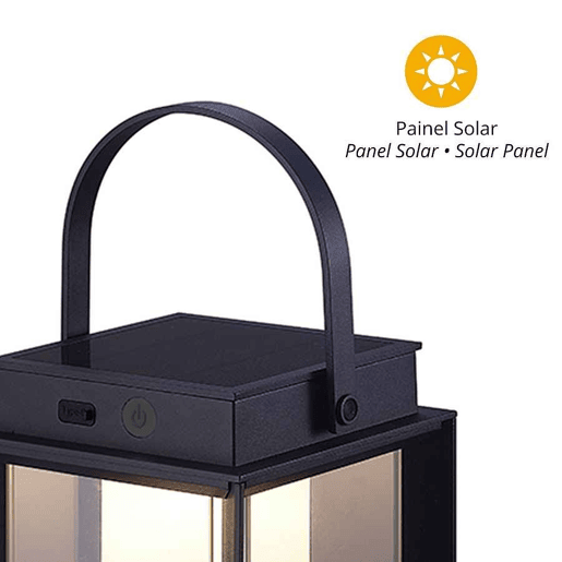 candeeiro de mesa cor preta série metal kayla 16cm