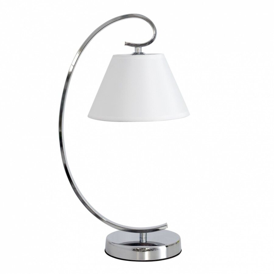 Lampara sobremesa metal color cromo serie concordia 20cm