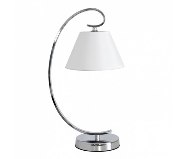 Lampara sobremesa metal color cromo serie concordia 20cm