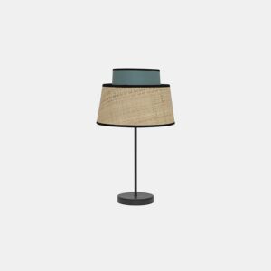 candeeiro de mesa de metal cor preta série jia 20cm