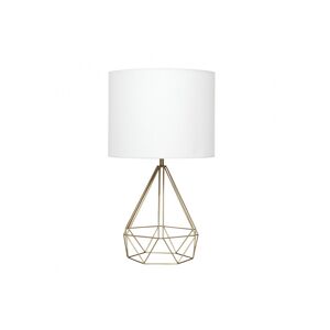candeeiro de mesa em metal dourado série abrantes 32cm