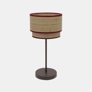 candeeiro de mesa metálico cor castanha série roque 30cm