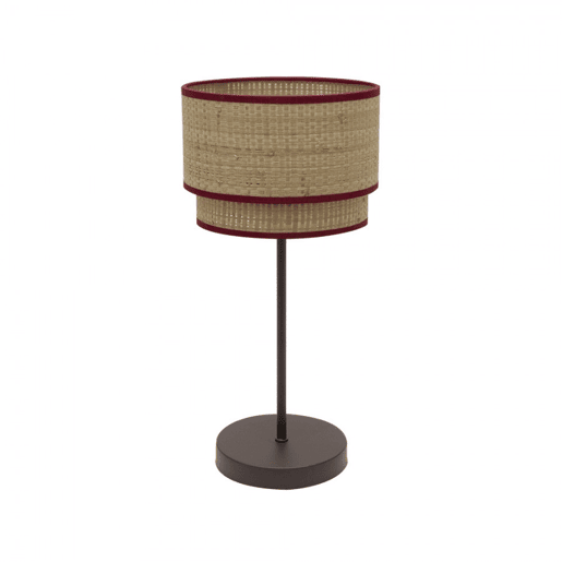 candeeiro de mesa metálico cor castanha série roque 30cm
