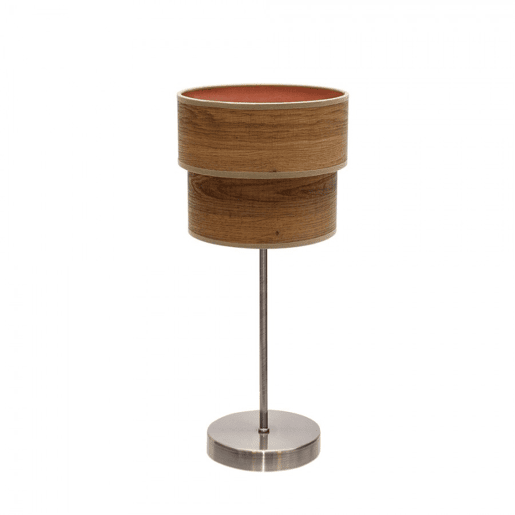 candeeiro de mesa em metal dourado série smile 18cm