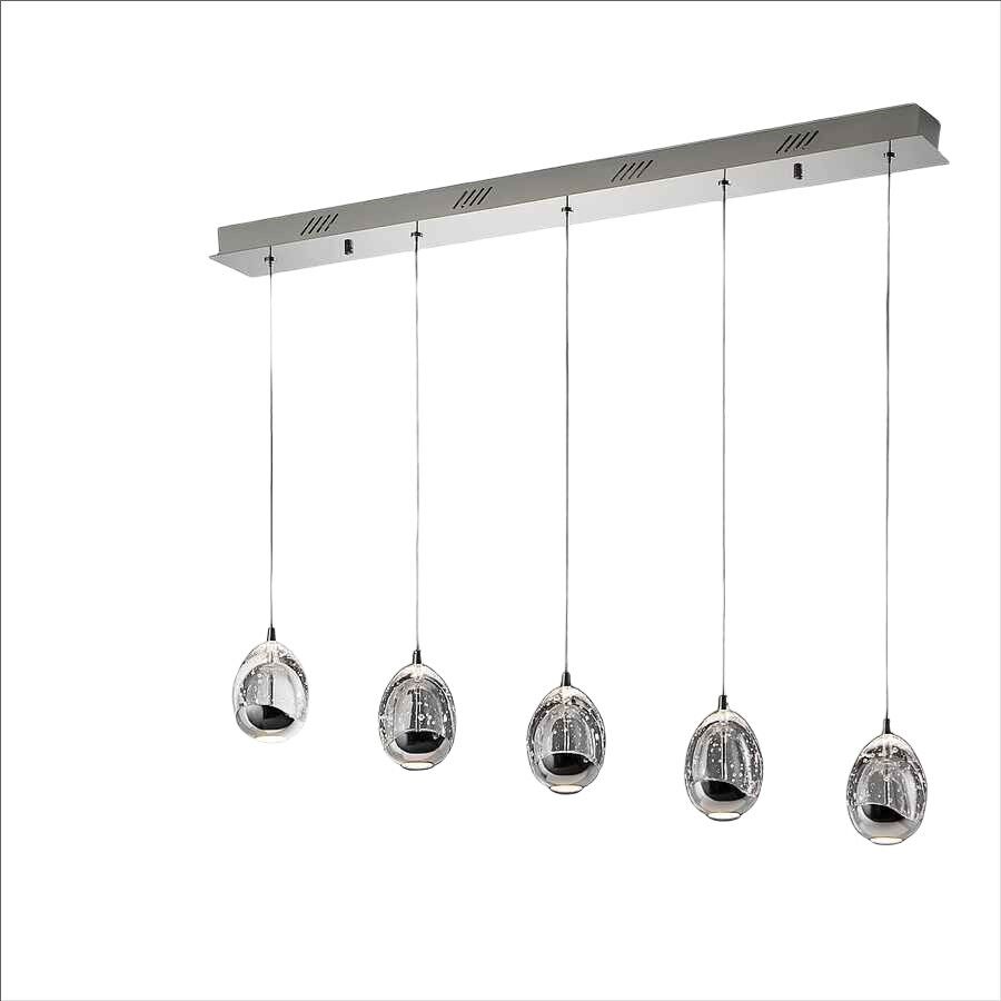 Lampara de techo metal color cromo serie cm