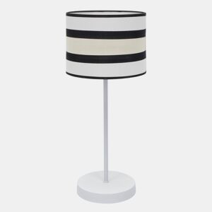 candeeiro de mesa metálico cor branca série karla 25cm