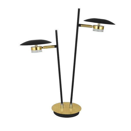 candeeiro de mesa em metal preto série cape town 32cm