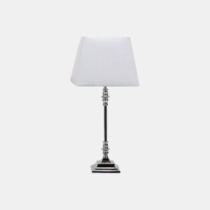 candeeiro de mesa em metal cromado série shubunkin 25cm