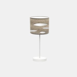 candeeiro de mesa metálico cor branca série odra 17cm