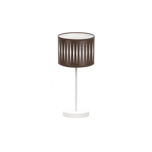 candeeiro de mesa metálico cor branca série piron 17cm