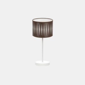 candeeiro de mesa metálico cor branca série piron 17cm